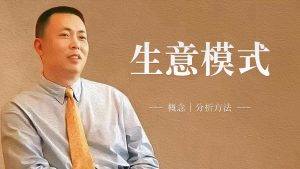 段永平肖像,右侧配有文字:生意模式——概念 | 分析方法